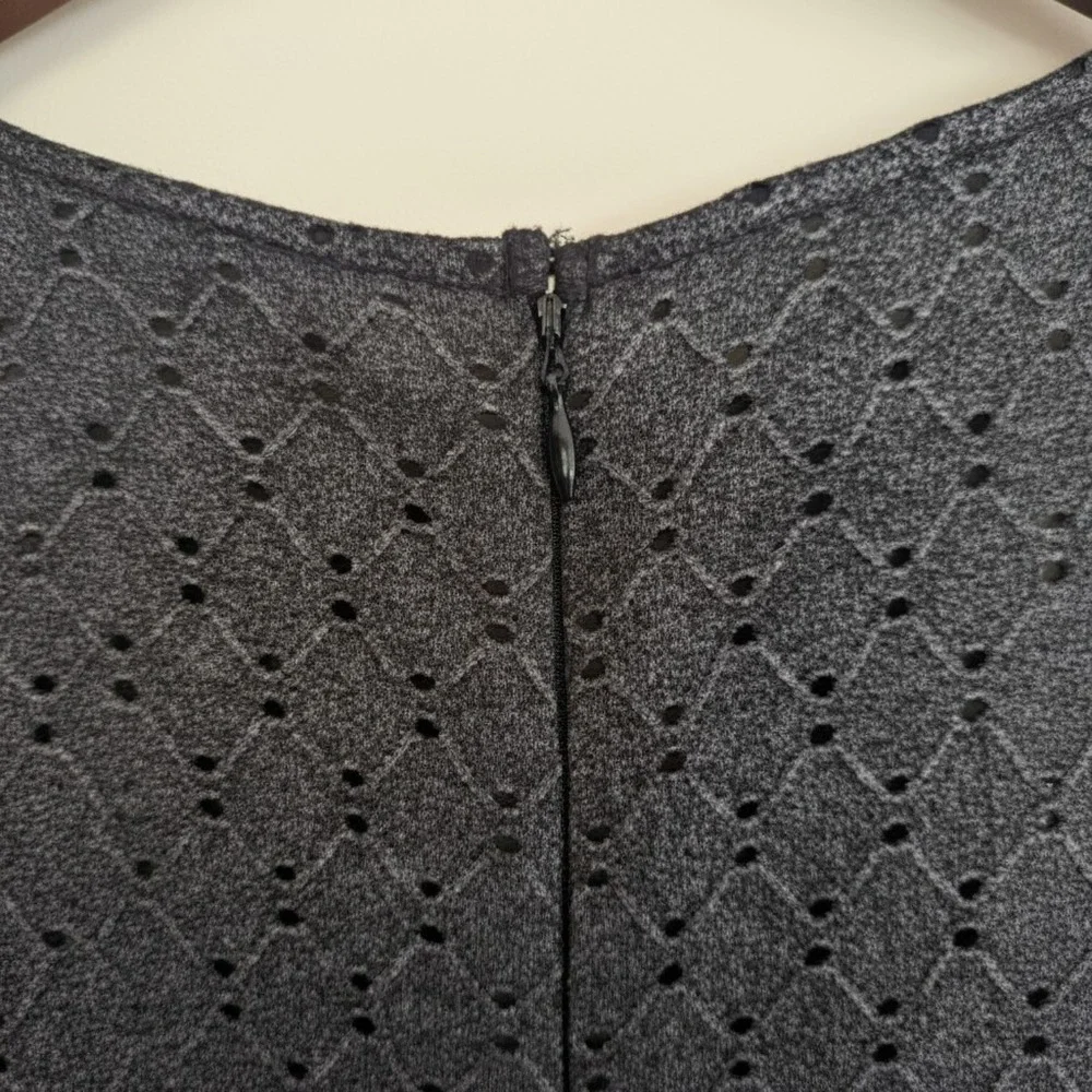 Michael Michael Kors Black‎ Metallic Eyelet Ruffle Mini Dress Womens M No Belt